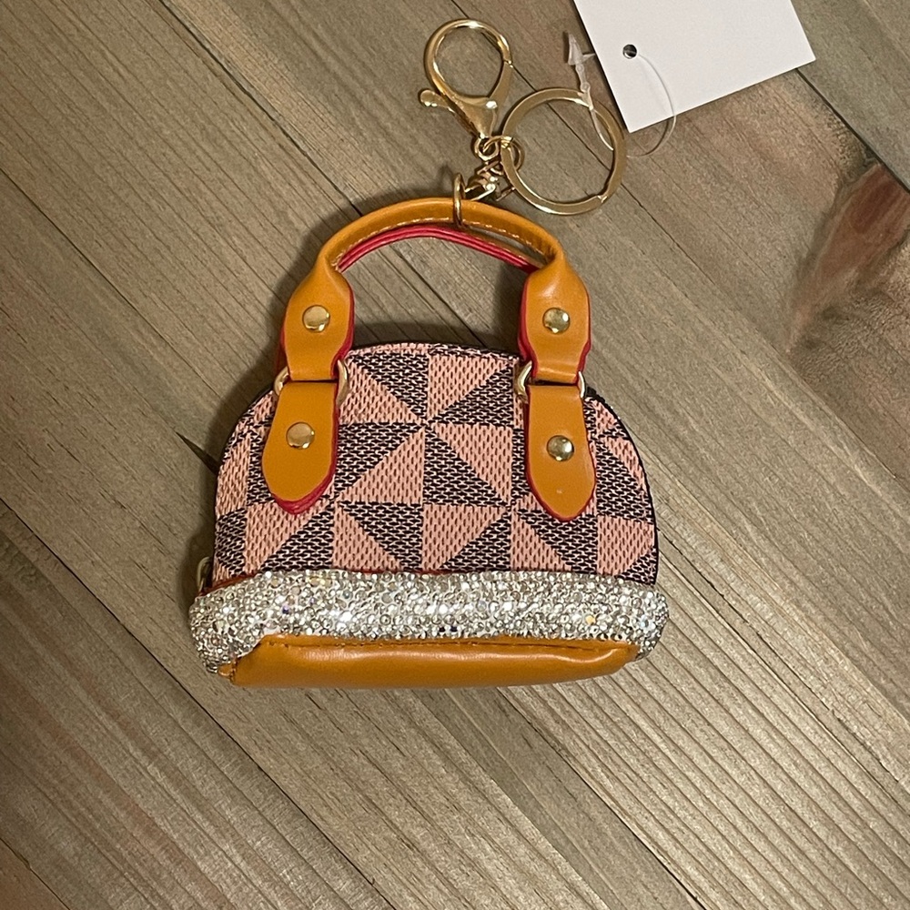 Elegant Pink and Sparkly Bag Charm